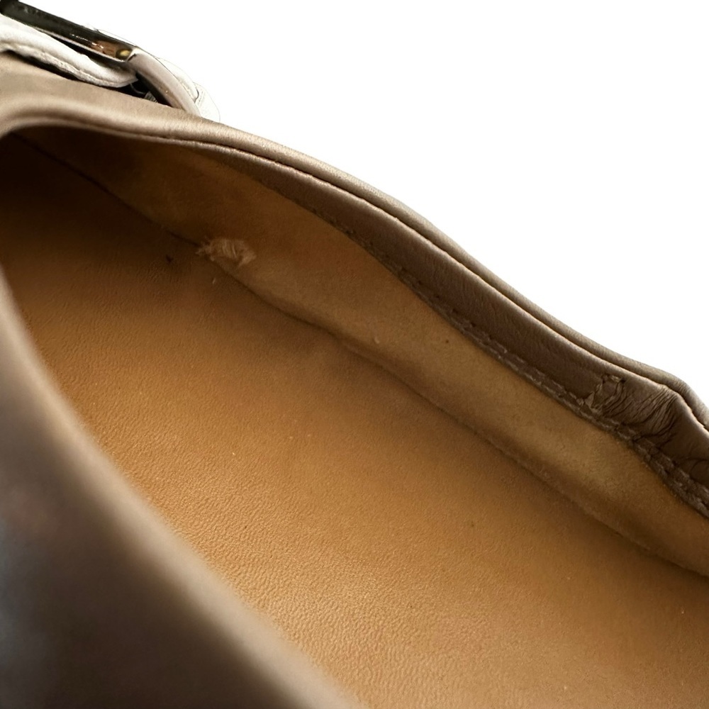 Tod’s | Silver Taupe Leather Scrunch Ballet Flats Size 37 - Picture 12 of 12